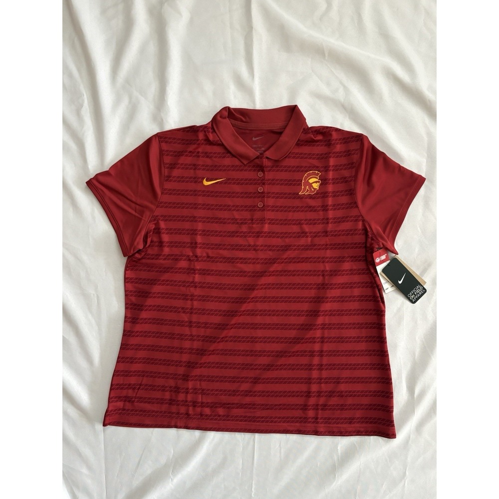 NEW USC Trojans Nike OnField Polo Crimson Women's NIKE USA POLO SHIRT 2xlarge